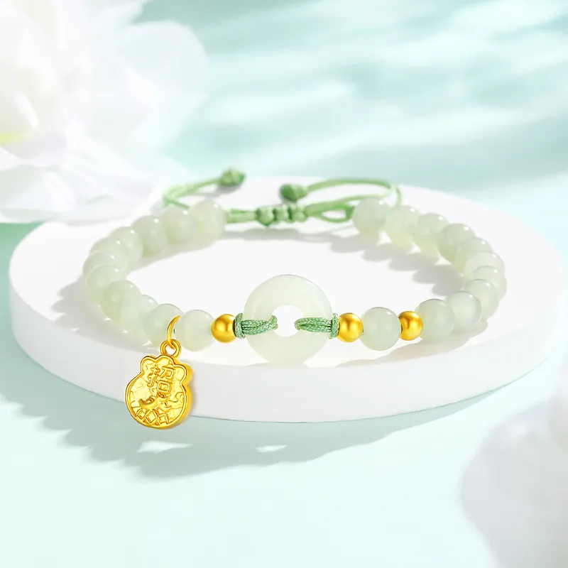 CHINA GOLD Hetian Jade Bracelets White Jade/Pale Greenish White Jade Women's-4