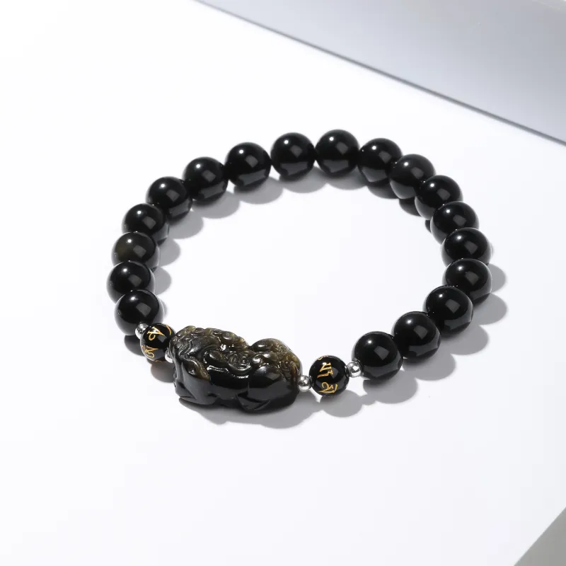 CHINA GOLD Obsidian Bracelets Unisex-2