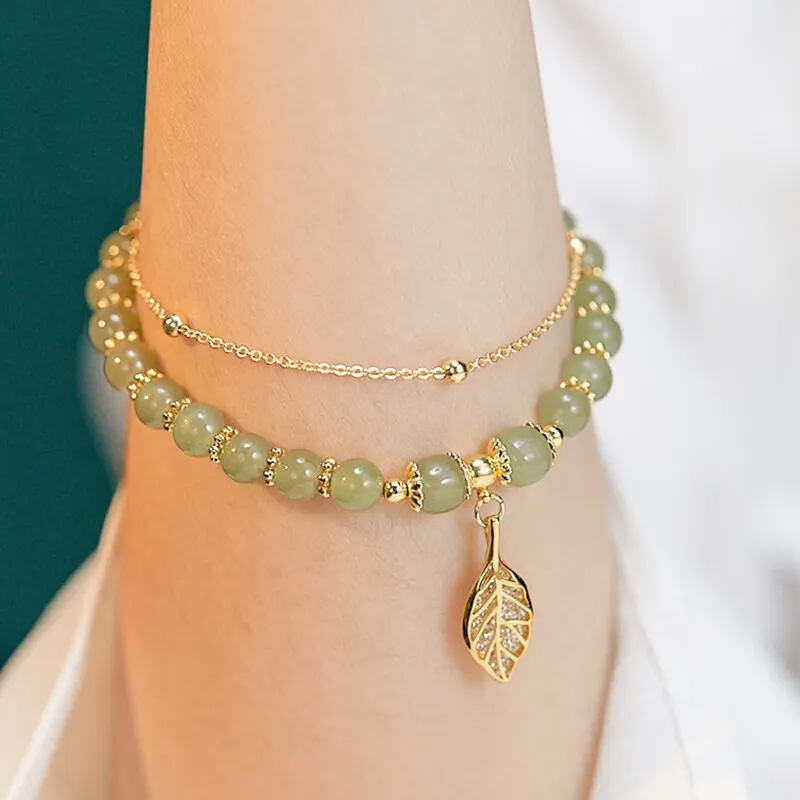 CHINA GOLD Hetian Jade Bracelets White Jade/Pale Greenish White Jade Women's-5