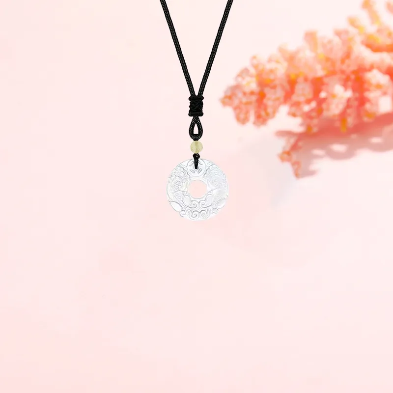CHINA GOLD Chalcedony Jade Necklaces Women's-3