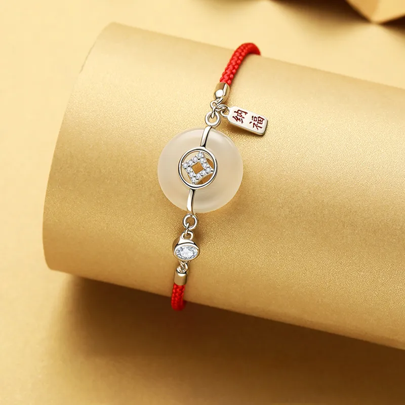 CHINA GOLD Chalcedony Jade Bracelets Women's-3