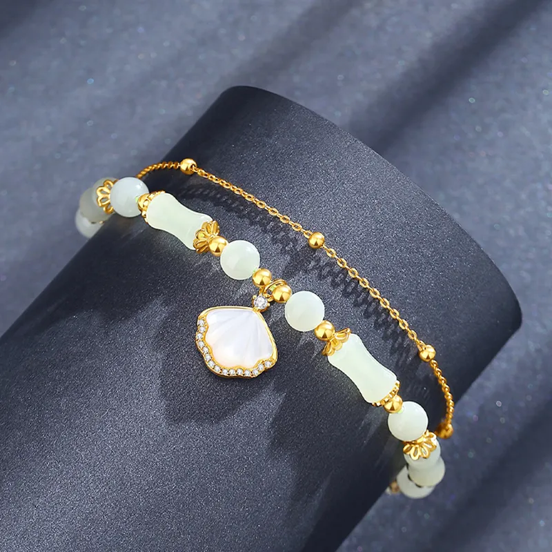 CHINA GOLD Hetian Jade Bracelets White Jade/Pale Greenish White Jade Women's-2