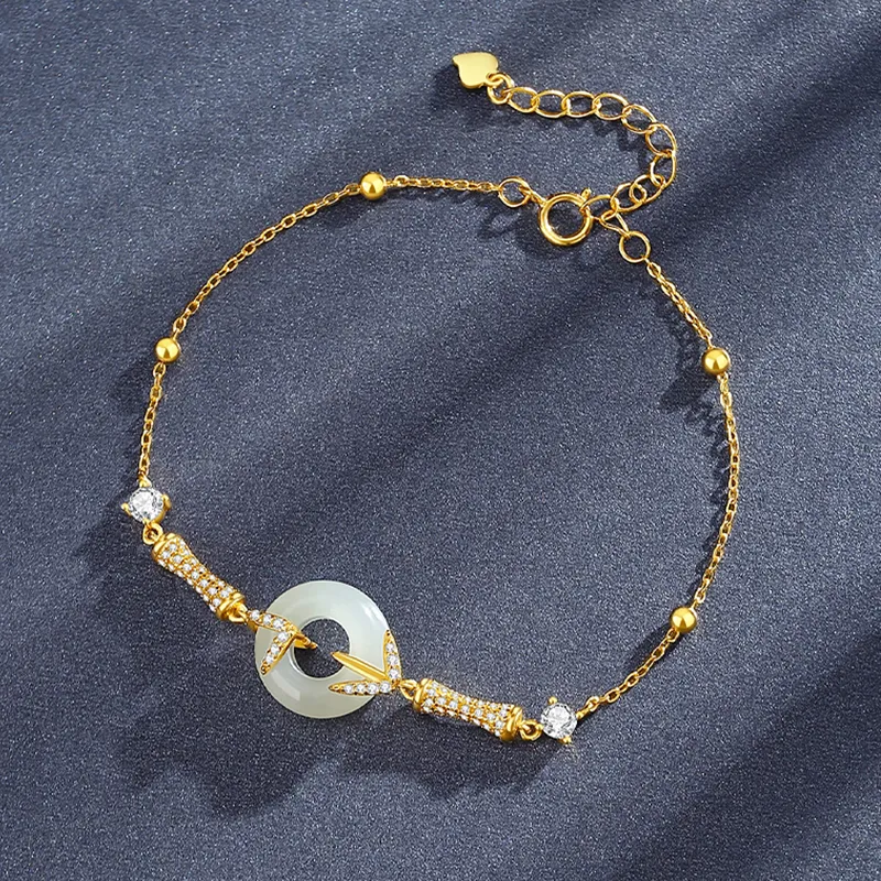 CHINA GOLD Bracelets White Jade/Pale Greenish White Jade Women's-3