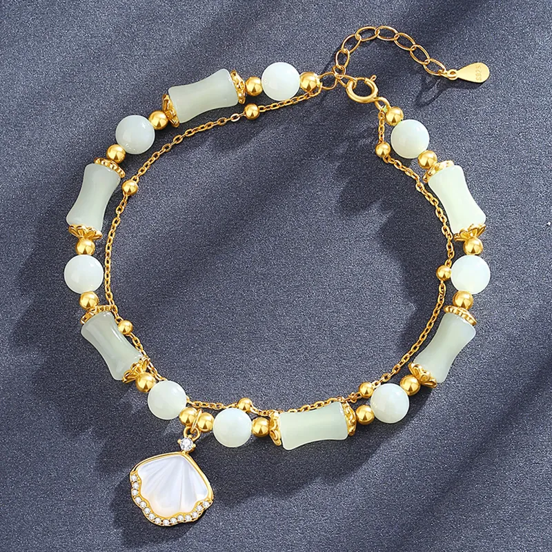 CHINA GOLD Hetian Jade Bracelets White Jade/Pale Greenish White Jade Women's-3