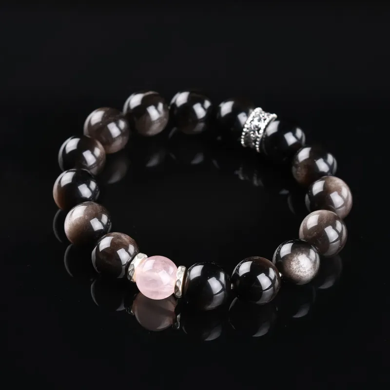 CHINA GOLD Natural Obsidian Bracelets Unisex-1