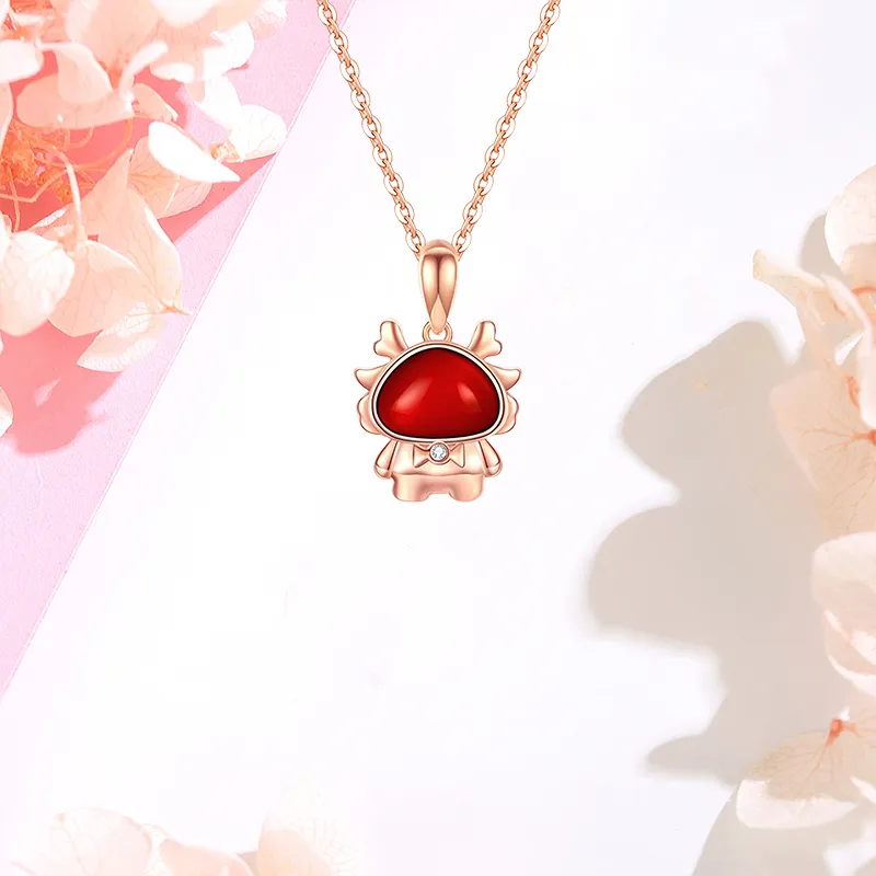CHINA GOLD Agate Necklaces Women's-1