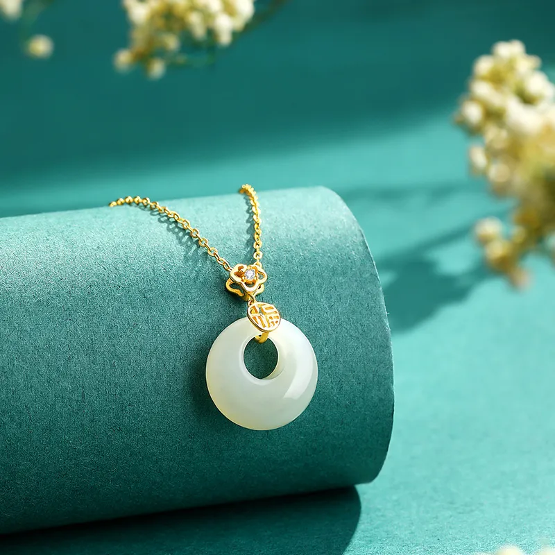 CHINA GOLD Chalcedony Necklaces Women's-3
