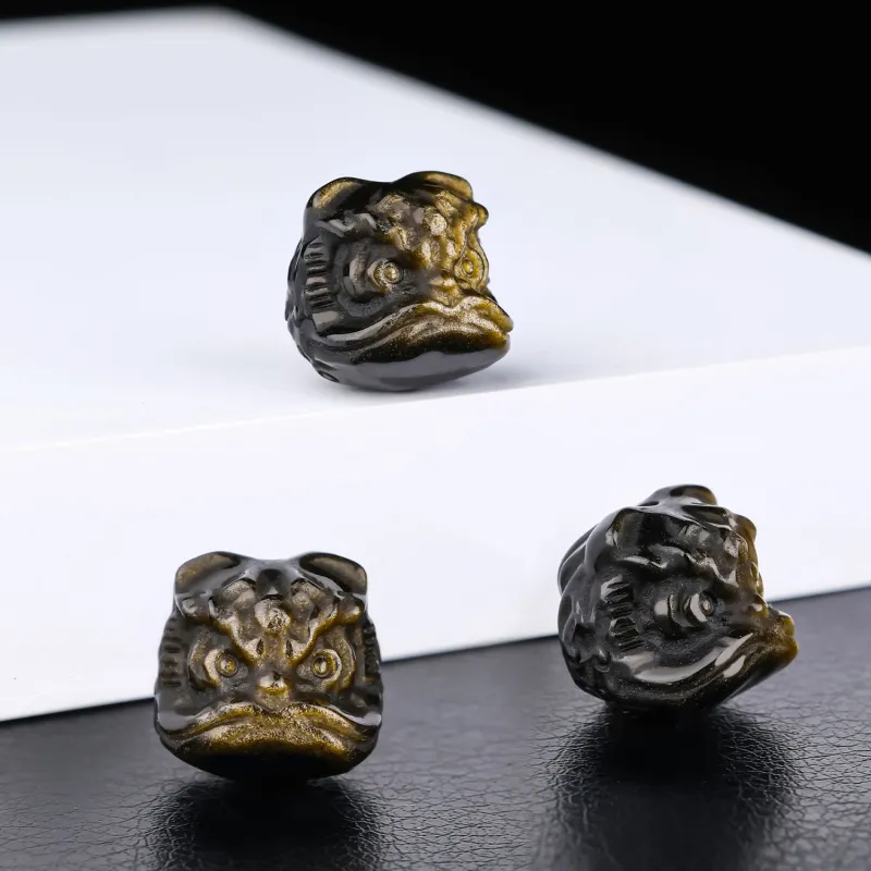 CHINA GOLD Natural Obsidian Bracelets Unisex-5