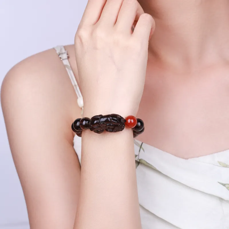 CHINA GOLD Obsidian Bracelets Unisex-2