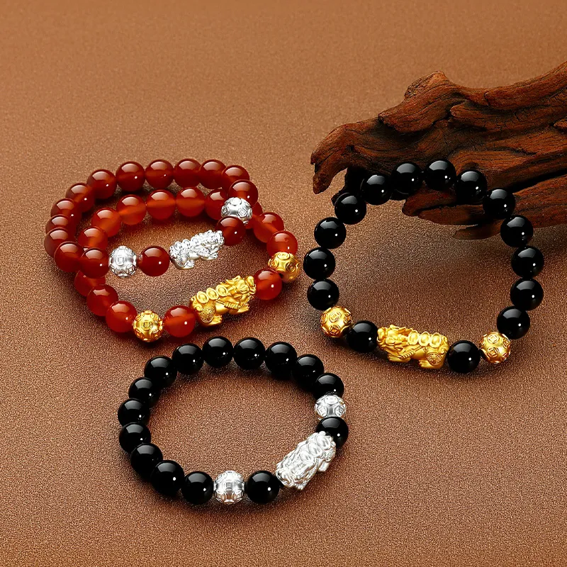 CHINA GOLD Agate Bracelets Unisex-19