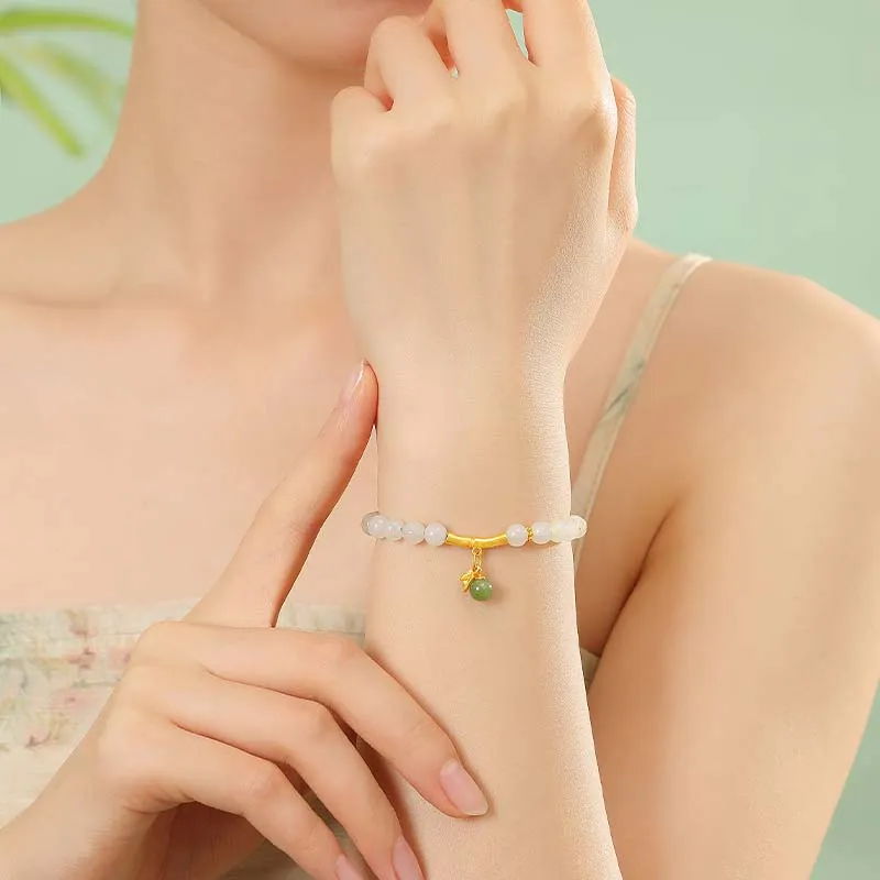 CHINA GOLD Hetian Jade Bracelets White Jade/Pale Greenish White Jade Women's-4