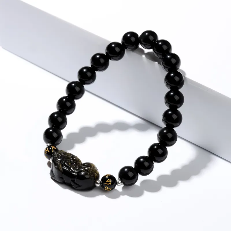CHINA GOLD Obsidian Bracelets Unisex-1