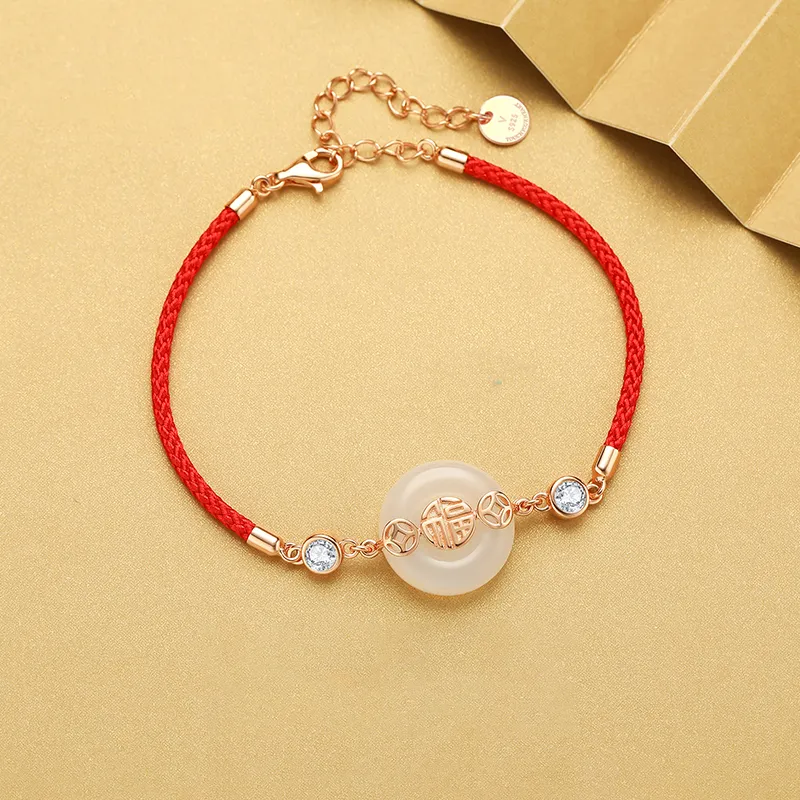 CHINA GOLD Chalcedony Bracelets Women's-6