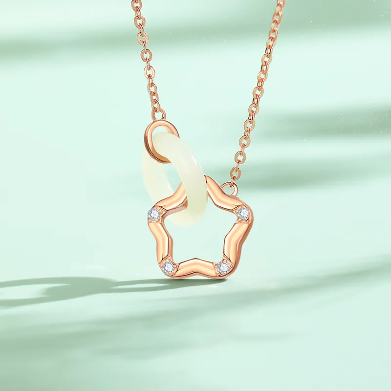 CHINA GOLD Chalcedony Necklaces Women's-1