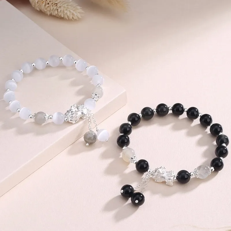 CHINA GOLD Glass Cat Eye Bracelets Unisex-5