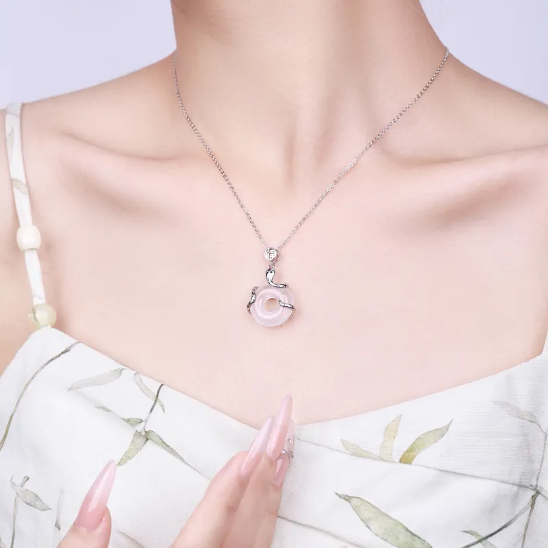 CHINA GOLD Agate Necklaces Women's-4