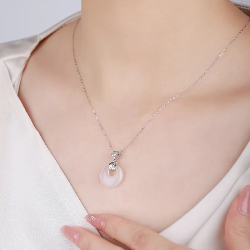 CHINA GOLD Natural Chalcedony Necklaces Women's-3
