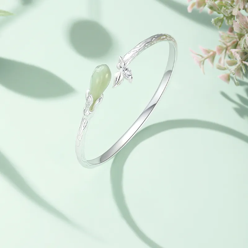 CHINA GOLD Hetian Jade Bangles White Jade/Pale Greenish White Jade Women's-4