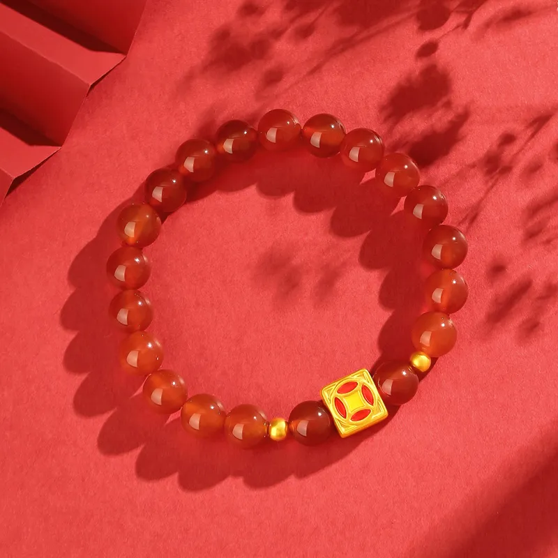 CHINA GOLD Agate Bracelets Women's-2
