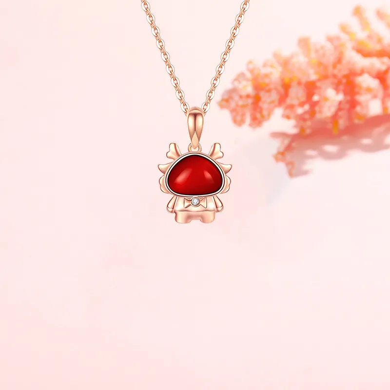 CHINA GOLD Agate Necklaces Women's-3