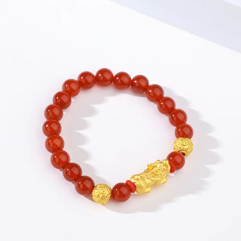 CHINA GOLD Natural Agate Jade Bracelets Unisex-2