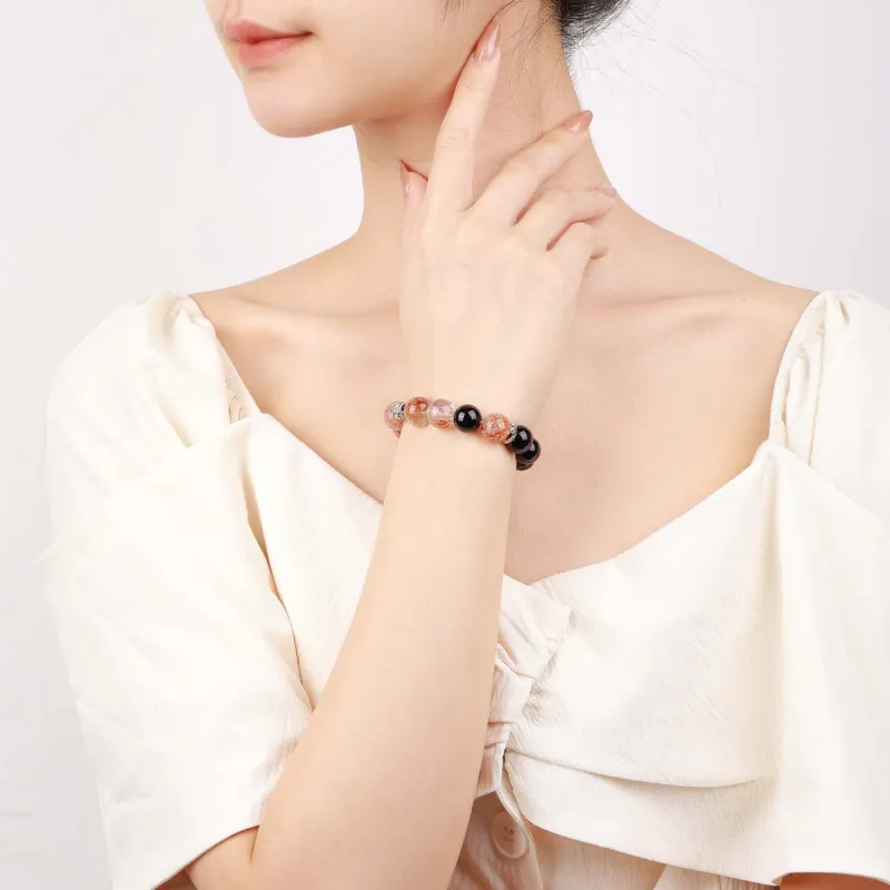 CHINA GOLD Natural Obsidian Bracelets Unisex-2