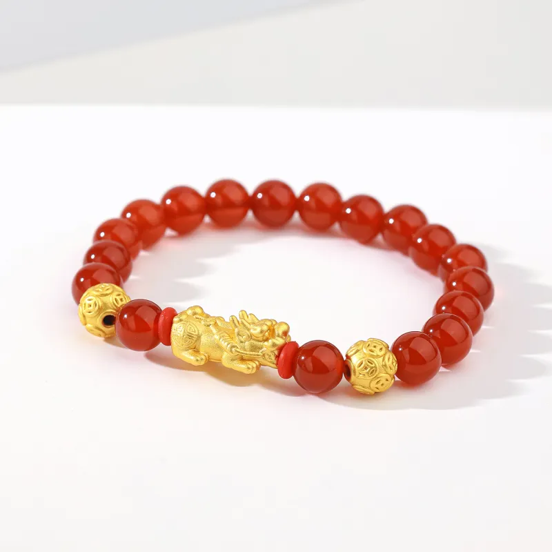 CHINA GOLD Natural Agate Jade Bracelets Unisex-1