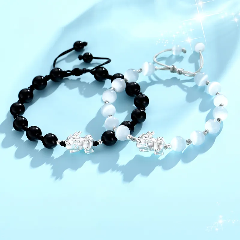 CHINA GOLD Glass Cat Eye Bracelets Unisex-6