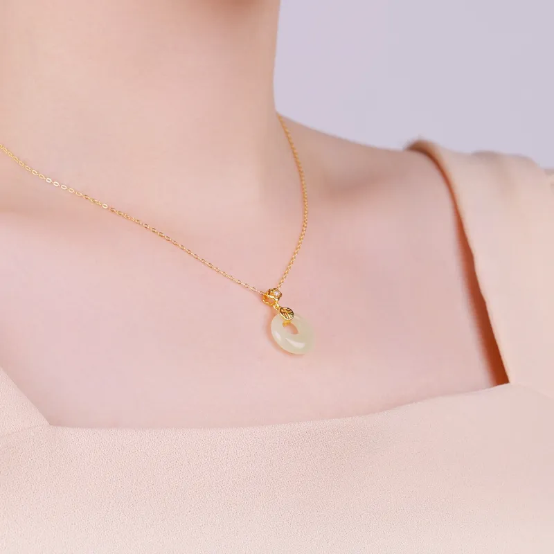 CHINA GOLD Pendants Pale Greenish White Jade Women's-5