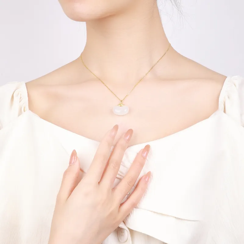 CHINA GOLD Pendants Pale Greenish White Jade Women's-4