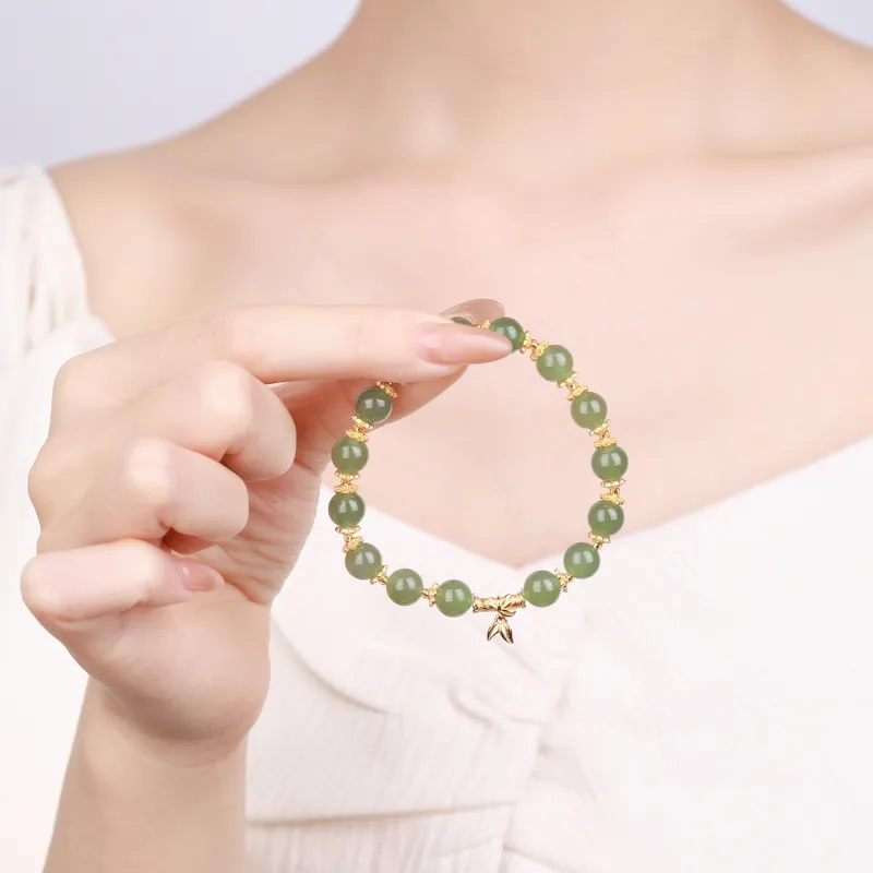 CHINA GOLD Bracelets Green Jade Women's-5