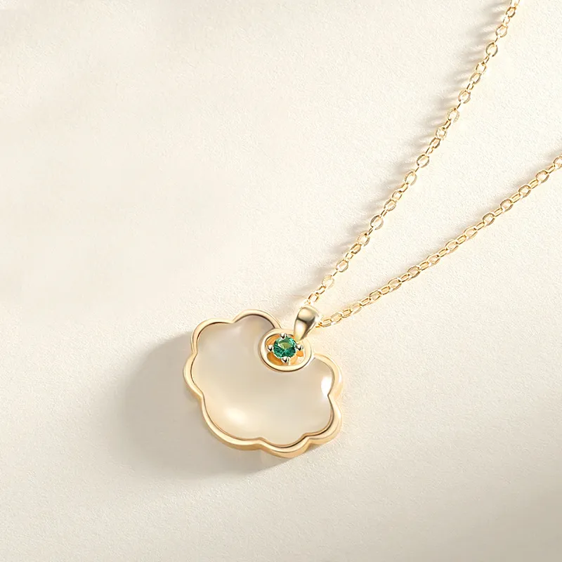 CHINA GOLD Chalcedony Necklaces Women's-4
