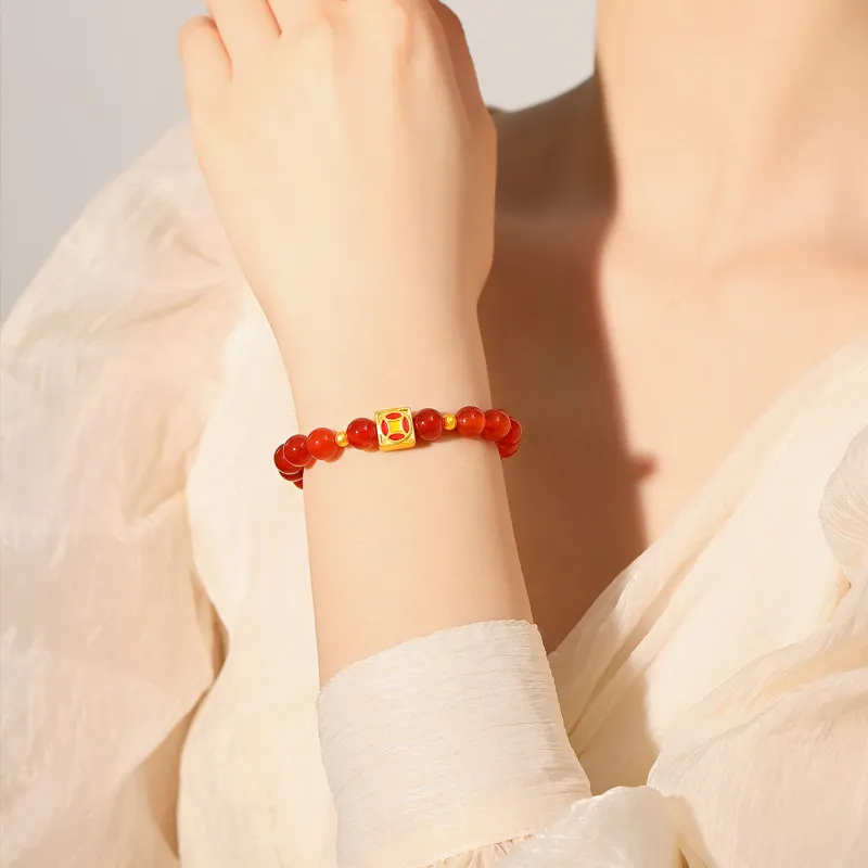CHINA GOLD Agate Bracelets Women's-4