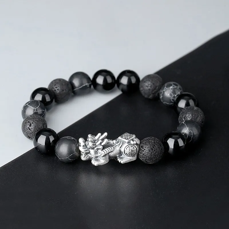 CHINA GOLD Obsidian Bracelets Women's-1