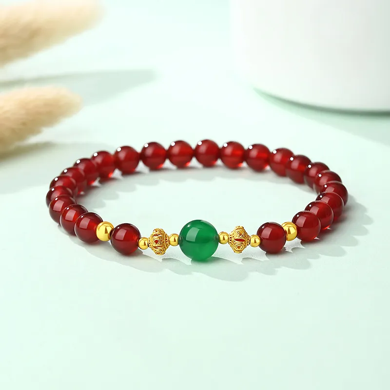 CHINA GOLD Agate Bracelets Women's-1