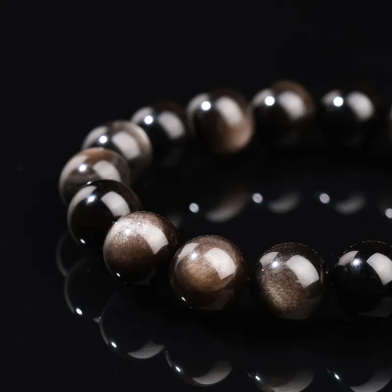 CHINA GOLD Obsidian Bracelets Men's-2