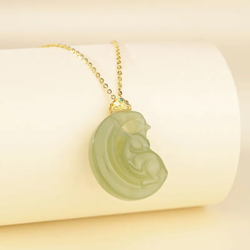 CHINA GOLD Pendants Pale Greenish White Jade Women's-3