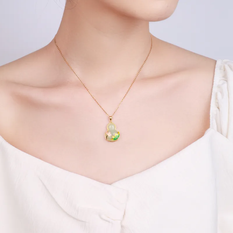 CHINA GOLD Pendants Pale Greenish White Jade Women's-5