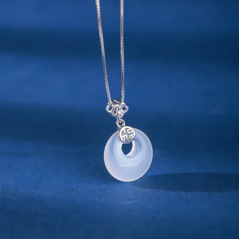 CHINA GOLD Natural Chalcedony Necklaces Women's-1