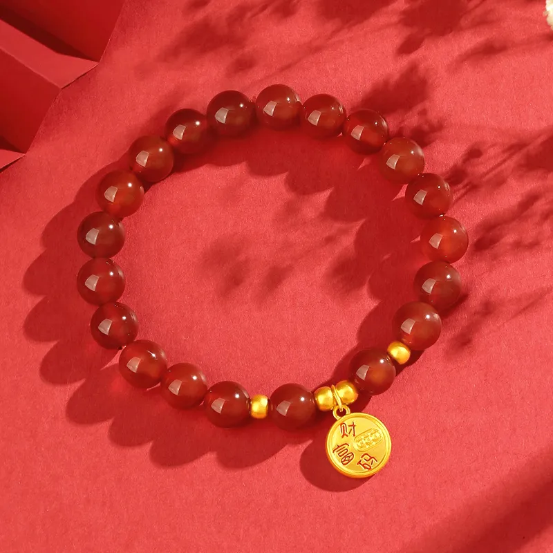 CHINA GOLD Agate Bracelets Women's-2
