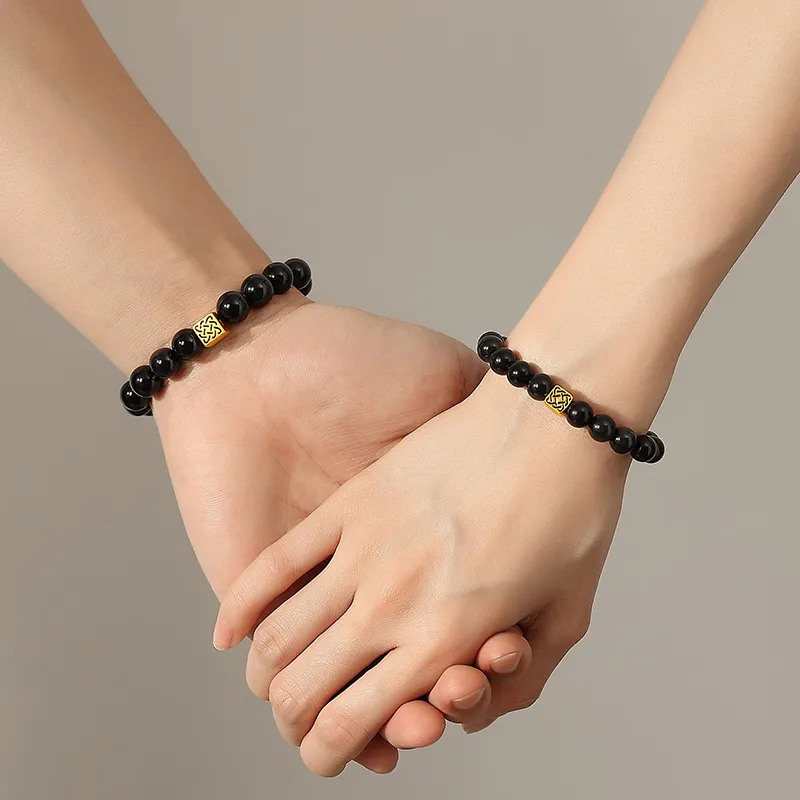 CHINA GOLD Obsidian Bracelets Women's-4