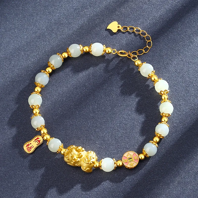 CHINA GOLD Bracelets White Jade/Pale Greenish White Jade Women's-3