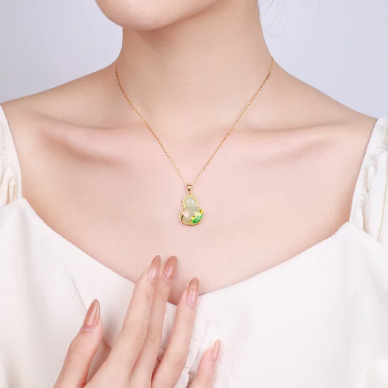 CHINA GOLD Pendants Pale Greenish White Jade Women's-4