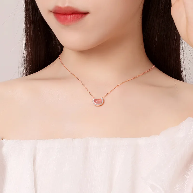 CHINA GOLD Chalcedony Necklaces Women's-3