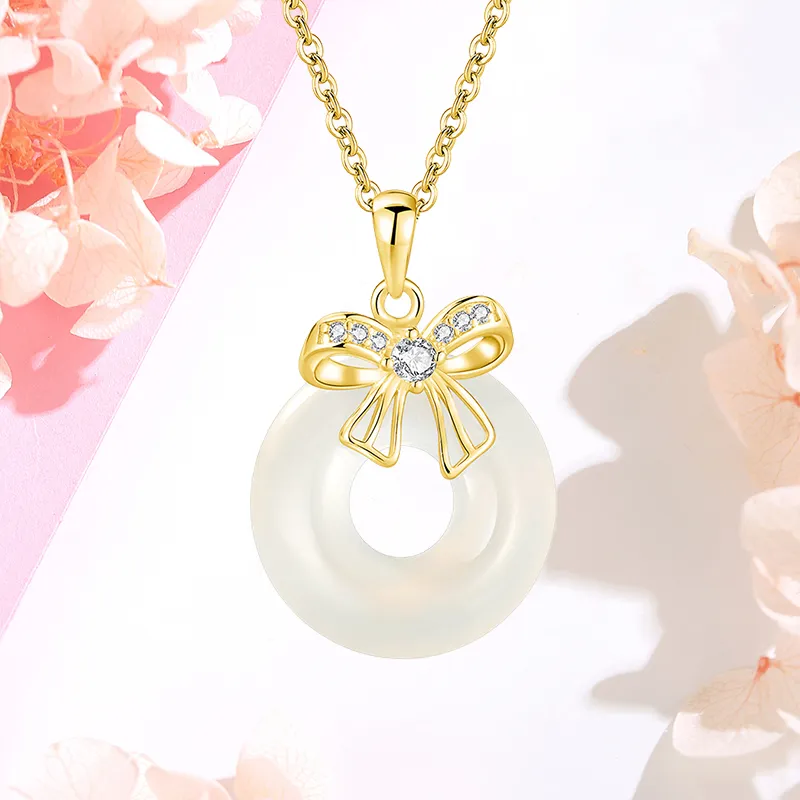CHINA GOLD Chalcedony Necklaces Women's-1