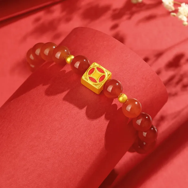 CHINA GOLD Agate Bracelets Women's-3
