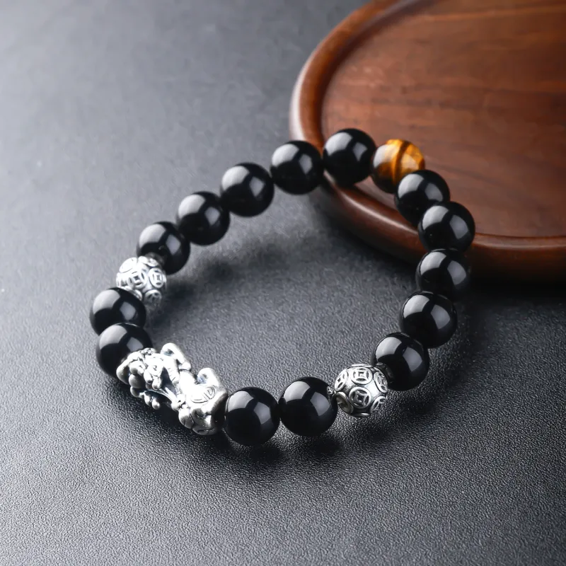 CHINA GOLD Obsidian Bracelets Unisex-2