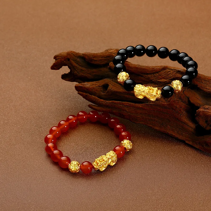 CHINA GOLD Agate Bracelets Unisex-8