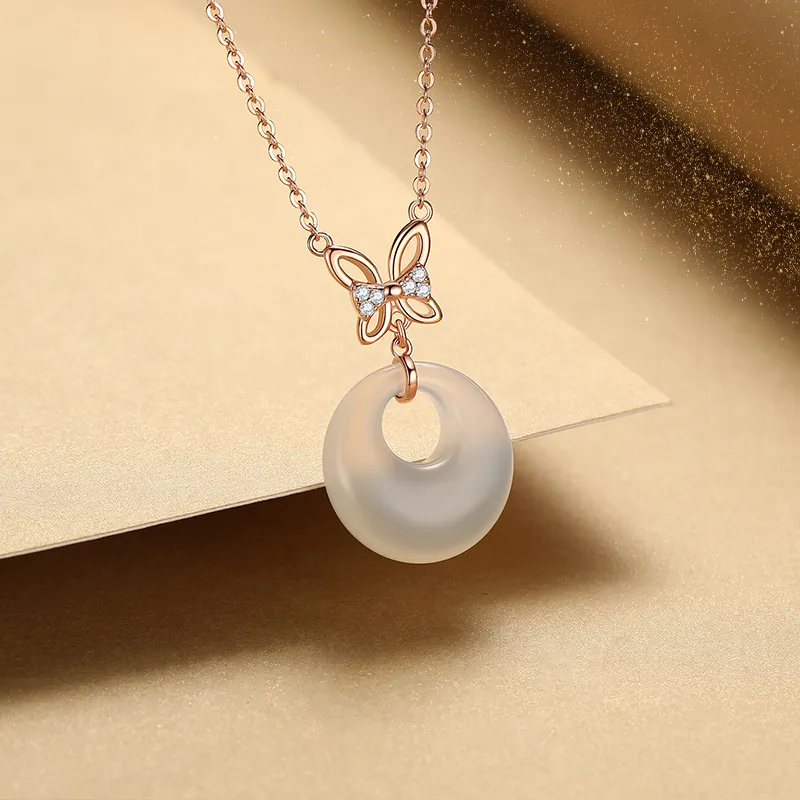 CHINA GOLD Chalcedony Necklaces Women's-1