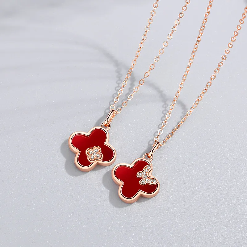 CHINA GOLD Agate Necklaces Women's-2
